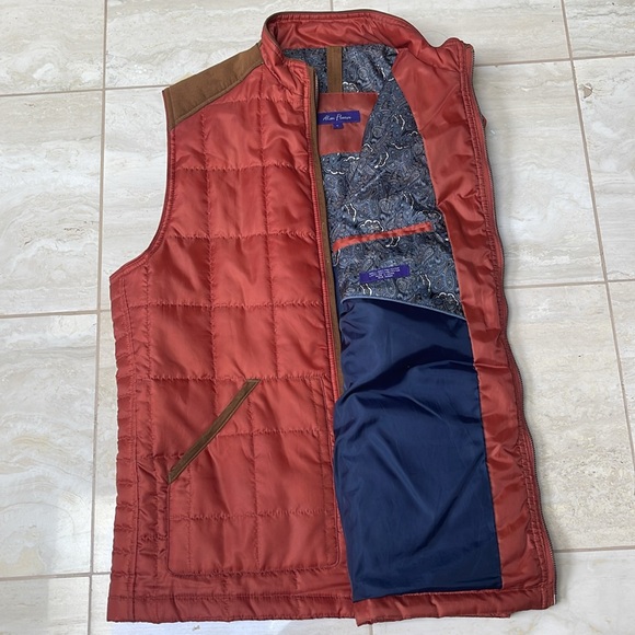Alan Flusser Burnt Orange,Polyester Puff Vest - Picture 3 of 9